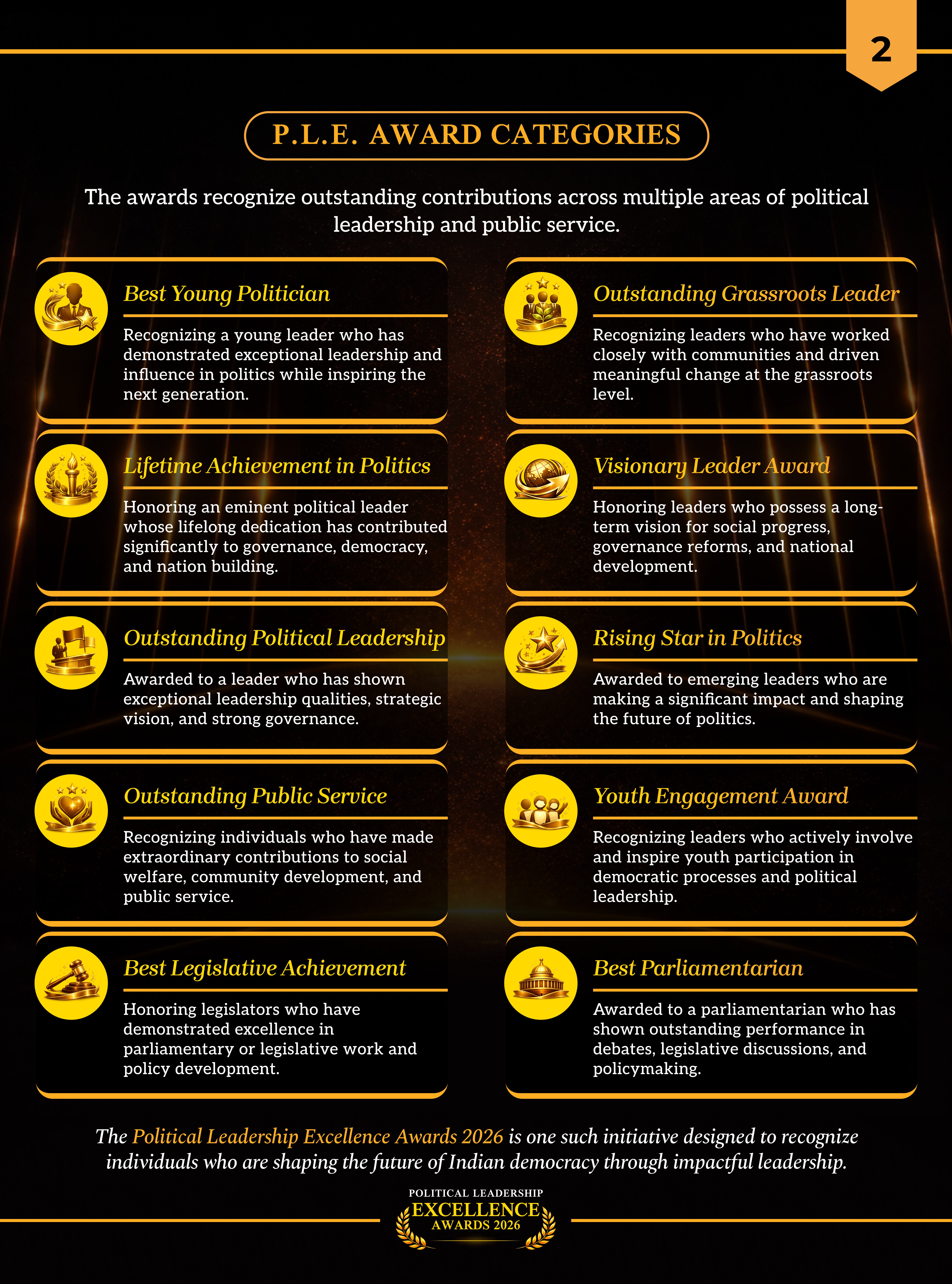 Political Leadership Excellence Awards 2026
